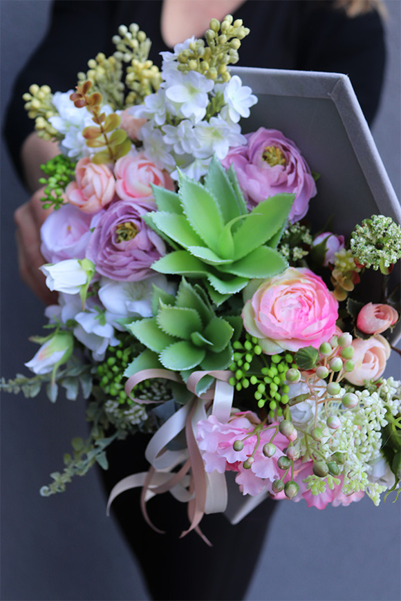 flowerbox koperta kwiatowa, Kobrato Velurro, wym.30x32cm 