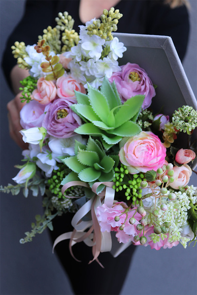 flowerbox koperta kwiatowa, Kobrato Velurro, wym.30x32cm 