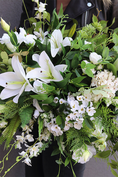 Malediwy White, biała girlanda na stół, dł.140cm 