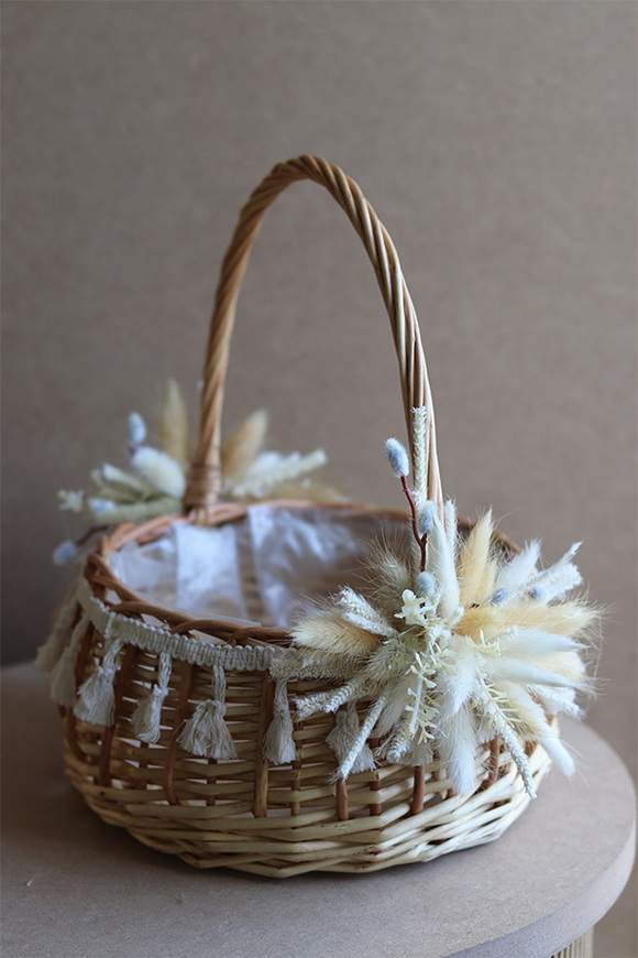 Wanda, dwustronnie dekorowany koszyczek wielkanocny