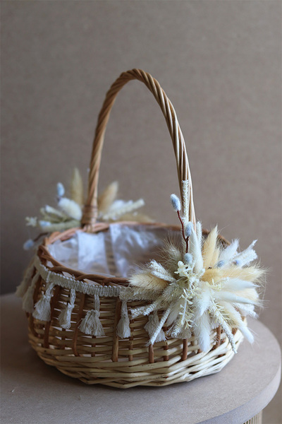 Wanda, dwustronnie dekorowany koszyczek wielkanocny