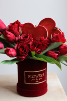 Tulip Love, flowerbox na walentynki serce