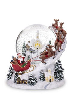 White Christmas, kula śnieżna świąteczna pozytywka, wym.19x16cm