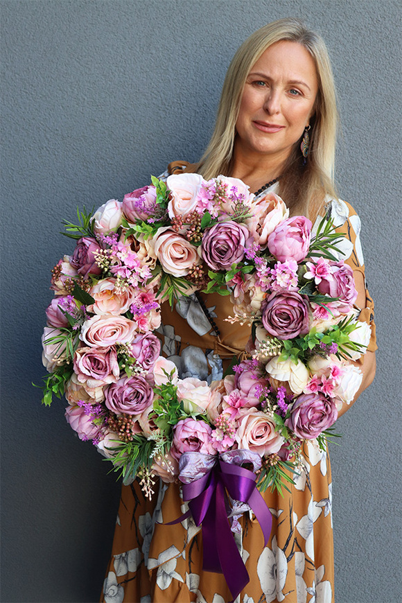 dekoracyjny, bardzo duży wianek na drzwi Silviana Susana, śr. 50cm