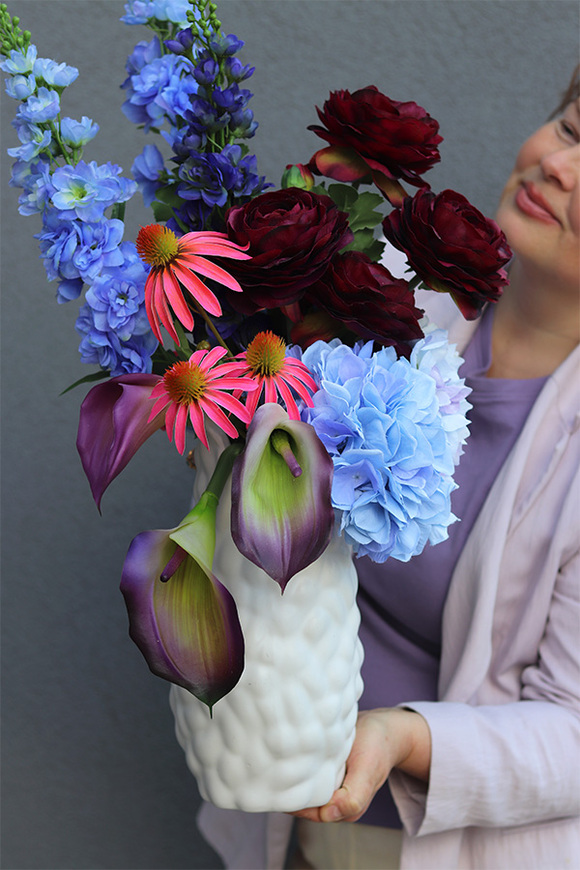 Gressa, dekoracyjny bukiet w wazonie, wys.73cm