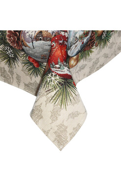 Gwiazdkowy Ostrokrzew, świąteczny obrus gobelinowy, 180x140cm 