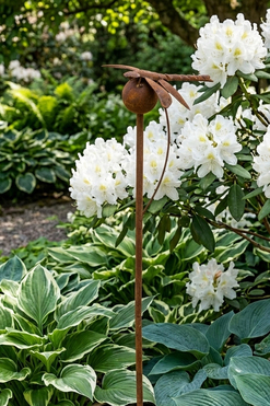 Rust Garden, metalowa dekoracja ogrodowa, ważka, wys.77cm