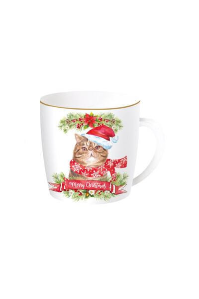 Very Kitty Christmas D, świąteczny kubek w puszce na prezent