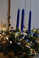 Dark Blue Eveline, świąteczny stroik adwentowy LED