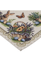 Bunny&Lavender Palace, wielkanocny obrus gobelinowy serweta
