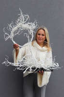 Biała Zima Simple, zimowy wianek na drzwi