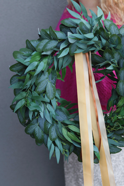 Sicilia Green, zielony wianek dekoracyjny