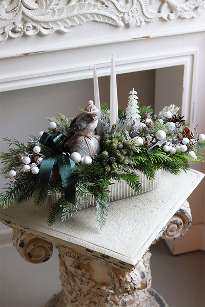 Srebrna Neria, adwentowy stroik na stół