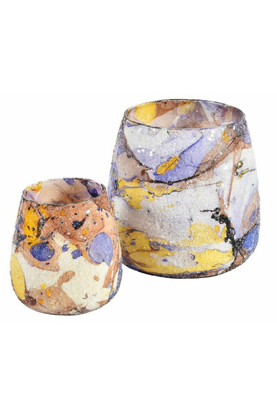 Modern B, kolorowy lampion szklany