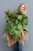 Sopot Cocktail Bar, ścianka jednostronna ze sztucznych roślin