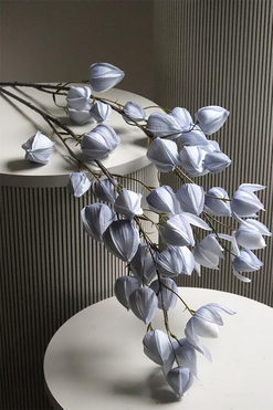 Miechunka, gałązka sztuczny kwiat, popielaty, 1szt., dł.98cm 