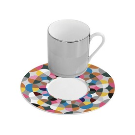 Magic Cup Multicolor, filiżanka do espresso ze spodkiem, poj.120ml