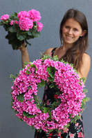 Pink Paradise, różowy wianek dekoracyjny,śr.43cm