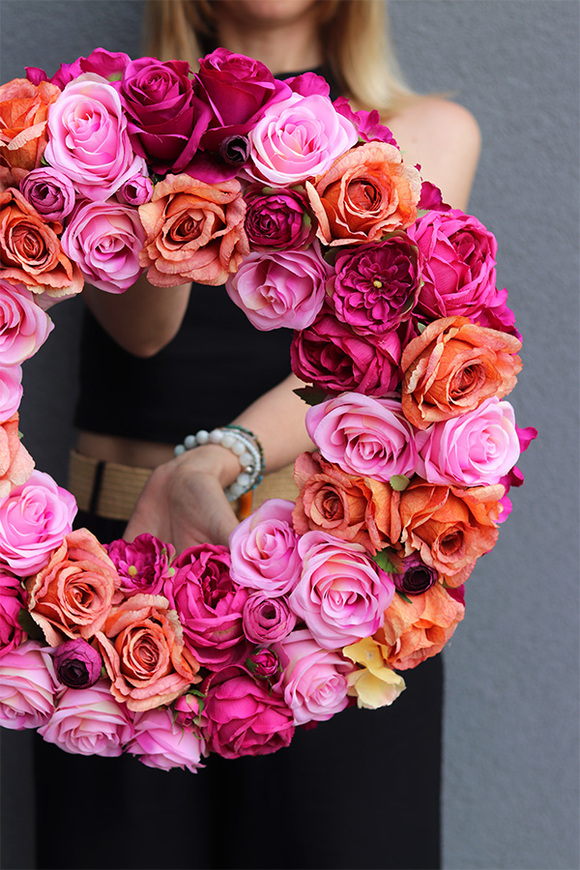 Morello Rose bogaty wianek na drzwi,