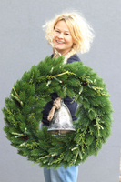 Zielona Wigilia, wianek iglasty z dzwonem, śr.58cm