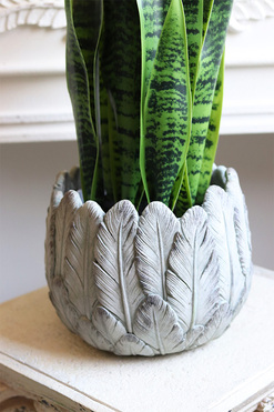 Sansewieria Gerra, roślina sztuczna w ceramicznej donicy, wys.65cm