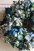 Caryca Katarzyna Niebieska, efektowny wianek na drzwi, śr.40cm 