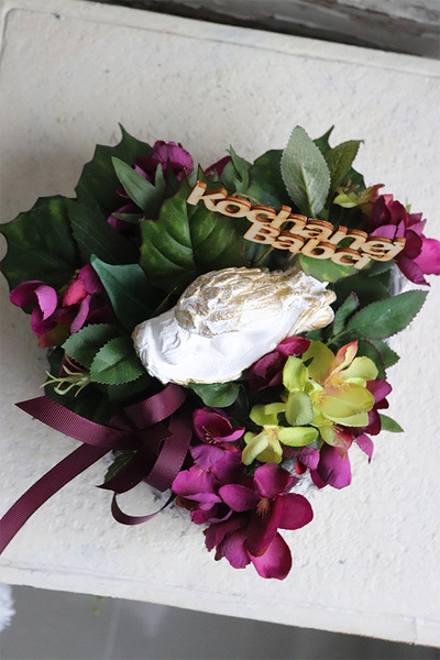 kompozycja nagrobna z napisem, Serduszko, wym.22x21cm