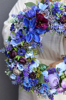 Blue Meadow, granatowy wianek na drzwi