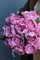 Pinktello, flowerbox z różowymi peoniami, wys.38cm