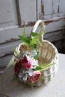 dekorowany koszyczek wielkanocny, Trulla Creme Big, wys.29cm