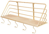 Volina 2, złota półka z wieszakami, wym.60x14x24.5cm