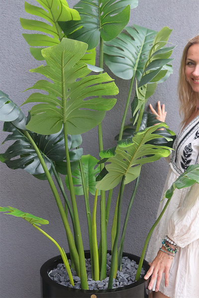 drzewko sztuczne Monstera Fiberglass w donicy