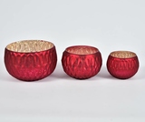 Bosco lampion czerwony C, wym.14x14x10cm