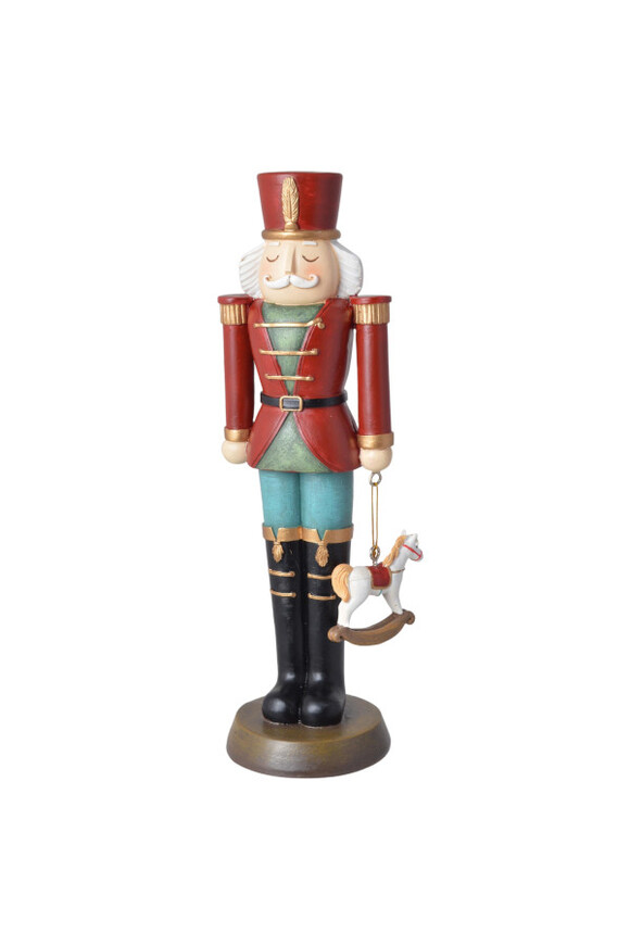 Nutcracker, figurka dziadek do orzechów z konikiem, średni, wys.25.5cm