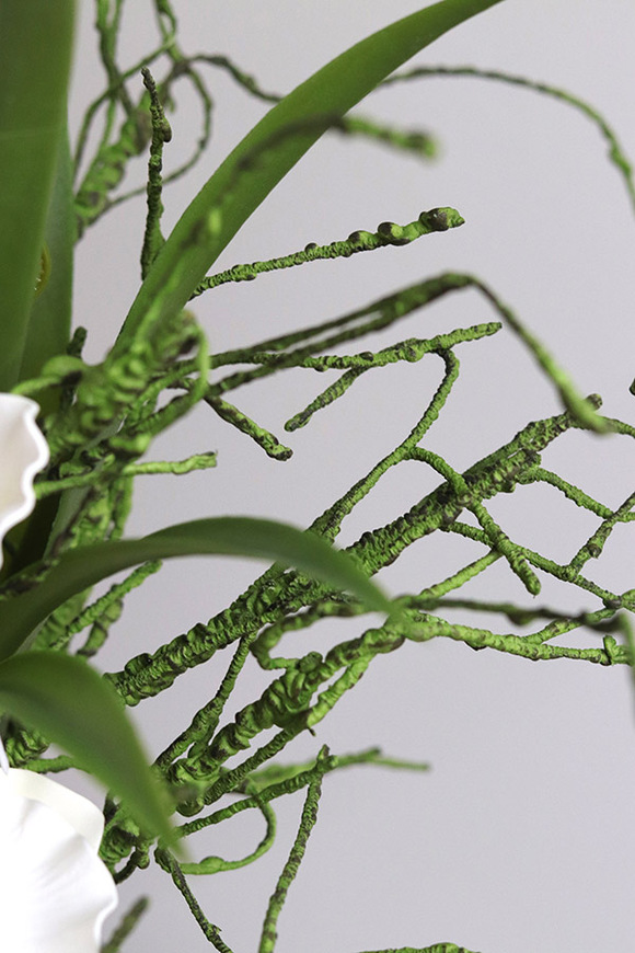 Orientana, gumowy sztuczny storczyk w ozdobnej donicy