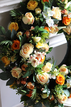 Słoneczna Luna, wieniec nagrobny,śr.65cm 