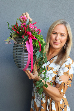 Angelo Garden Flowers, solarny lampion nagrobny z kwiatami, wys.35cm 