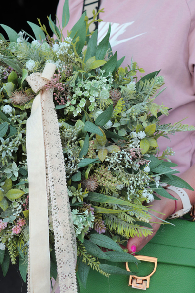 Boho Trendy 3, zielony wianek na drzwi