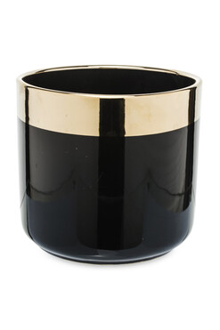 Black&Gold, osłonka na kwiaty glamour, wym.15x15.5cm