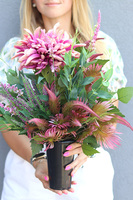 Chryzantemo, bukiet nagrobny we wkładzie, dł.48cm