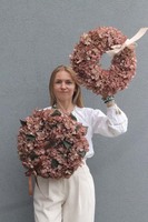 Jesienne Hortensje, wianek na drzwi z hortensji