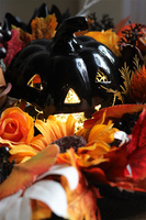 Halloween Black, jesienny stroik halloweenowy LED