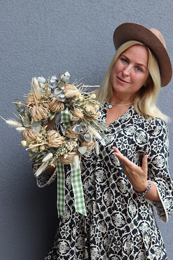 Hay Pumpkins 2, dekoracyjny wianek z suszem, rozp.35cm