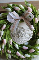 wianek z tulipanów, Witaj Wiosno Baby Pink
