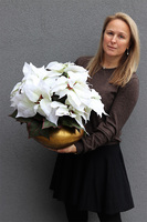 Gwiazda Betlejemska Goldenia, wysokiej jakości sztuczna roślina