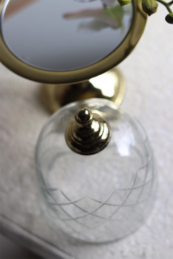 patera na nodze z kloszem, Lux Villa Silver Glamour