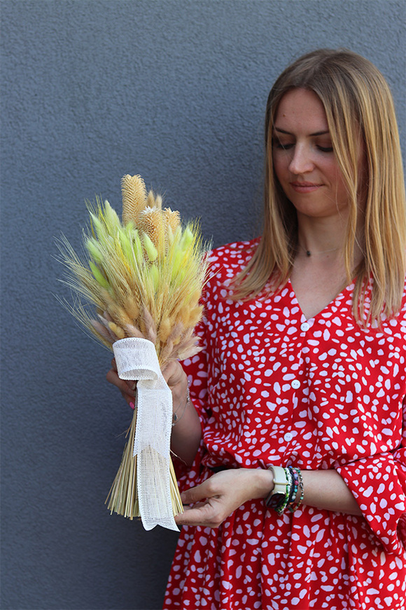 Łąka Boho, bukiet do wazonu z suszem