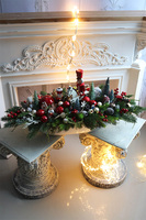 Christmas Estate Laos White, duży stroik świąteczny LED, wym.42x95cm 