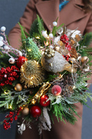 Królewski Ptak Glamour, flowerbox świąteczny LED