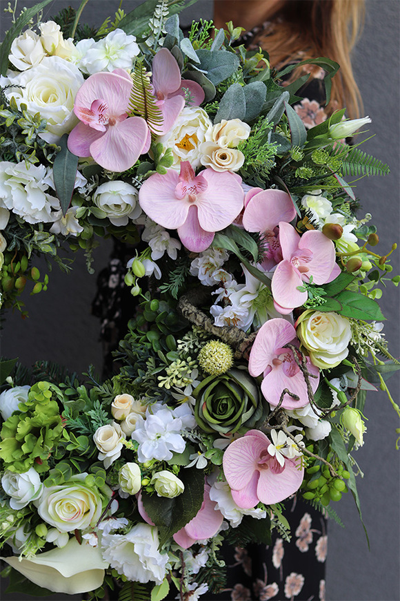 komplet dekoracji nagrobnych, Ydeal, wiązanka + wieniec